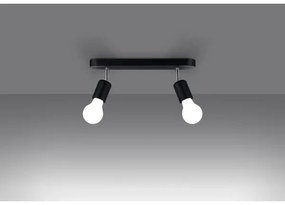 Spot FORNES 2xE27/60W/230V negru Sollux SL.1121