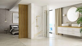 Ușă de duș Rea Hugo 80 Gold Brush + profil
