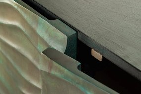 Comoda cu fronturi 3D design ondulat WAVE 160cm, turcoaz