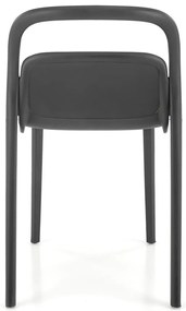 Scaun din plastic negru K490
