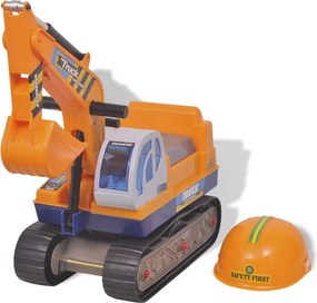 vidaXL Excavator ride-on, galben, plastic