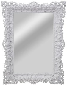 Oglinda decorativa alba din rasina si sticla, 90 x 9,5 x 120 cm, Versailles Mauro Ferreti