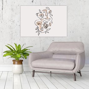 Tablou - Line art facials (90x60 cm)