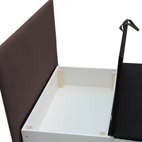 Fotoliu extensibil cu spaţiu de depozitare, maro, FLIK