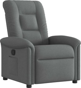 vidaXL Fotoliu rabatabil, gri închis, material textil