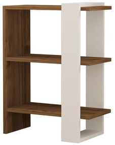 Bibliotecă Gaye Walnut White
