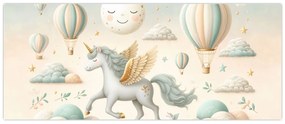 Tablou - Unicorn fericit (120x50 cm)