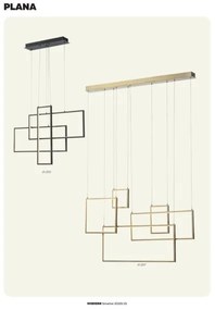 Redo 01-2317 - Lustră LED reglabilă pe cablu PLANA LED/80W/230V, aurie