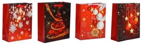 Set plase cadou de Crăciun, 4 buc., roșu,26 x 32 x 10 cm