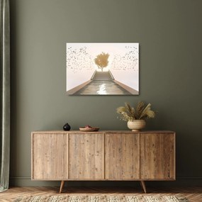 Tablou pe sticlă - Pod spre necunoscut (70x50 cm)
