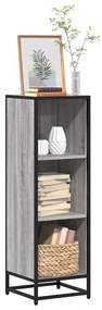 vidaXL Bibliotecă, gri sonoma, 33,5x33x107,5 cm, lemn prelucrat