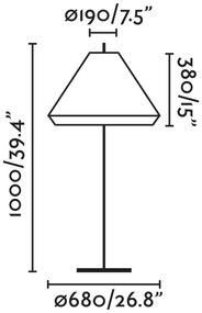 Lampa de podea iluminat exterior decorativ SAIGON 120/W70 gri/maro