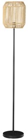 HOMCOM Lampadar de podea pentru living abajur din sfoara de hartie design natural baza E27 Max. 40W - Ø 26 x 164H cm | Aosom Romania