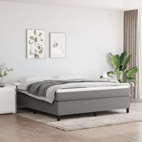3120879 vidaXL Cadru de pat, gri închis, 180 x 200 cm, material textil