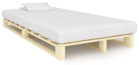 285236 vidaXL Cadru de pat din paleți, 120 x 200 cm, lemn masiv de pin