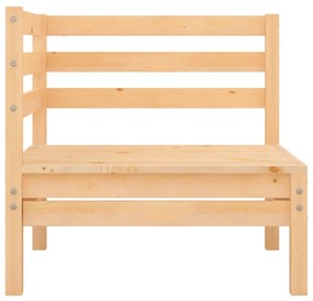 Canapea de gradina cu 2 locuri, lemn masiv de pin 1, Maro