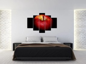 Tablou cu măr pe fundal negru (150x105 cm)