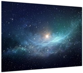 Tablou pe sticlă - Stele și nebuloase (70x50 cm)