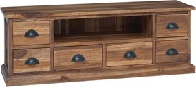 vidaXL Support TV cu sertar natural 110 x 30 x 40 cm Lemn solid de tec