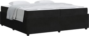 vidaXL Cadru de pat cu saltea Negru 200 x 200 cm țesătură