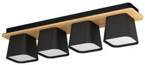 Plafonieră Eglo 390008 RUSCIO 4xE27/40W/230V negru/maro