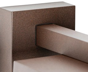 Felinar inteligent de perete pentru exterior maro ruginiu IP44 incl. WiFi ST64 - Charlois