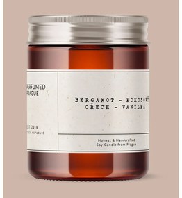 Lumânare parfumată din ceară de soia timp de ardere 40 h #32 Bergamot, Coconut, Vanilla – Perfumed Prague