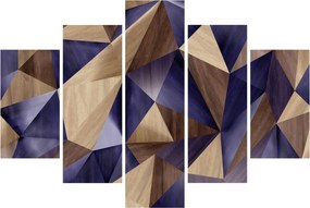 Tablou - 3D triunghiuri de lemn (150x105 cm)