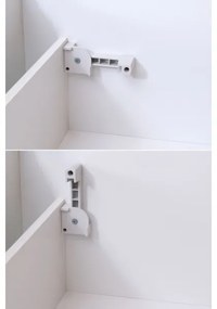 Pat tapițat MARIA ONE 90 x 200 cm, cu saltea și spațiu de depozitare, gri