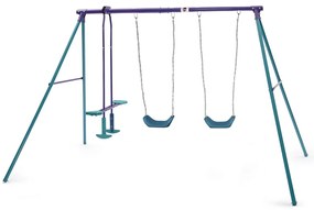 Plum Set de trei leagăne cu construcție metalică ,268 x 178 x 183 cm