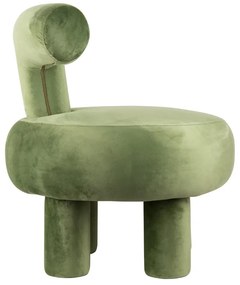 Fotoliu verde deschis cu tapițerie din catifea Abrazo – Leitmotiv