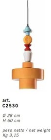 Pendul ceramic design italian realizat manual LARIAT H-60cm
