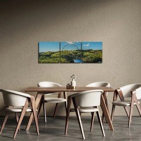 Tablou - Lac montan (cu ceas) (90x30 cm)