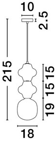 Pendul ceramic design modern CHIC albastru