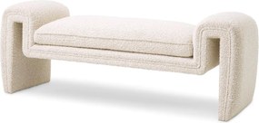 Bancheta design LUX stil contemporan Tondo S Bouclé cream