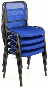 Set de scaune de congres stivuibile 2 piese - albastru