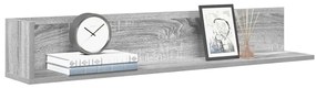 vidaXL Rafturi de perete, 2 buc., gri sonoma, 100x16,5x16,5 cm, lemn