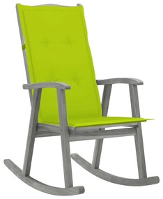 vidaXL Balansoar cu perne, gri, lemn masiv de acacia