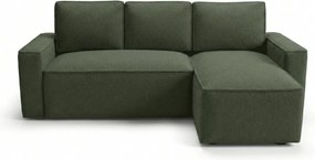 Coltar extensibil reversibil SMART BOUCLE 232x143 cm, verde inchis