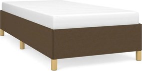 vidaXL Cadru de pat fără saltea, maro închis, 90x190 cm, textil