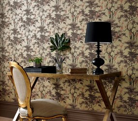 Tapet Harewood, Gold Metallic Luxury Chinoiserie, 1838 Wallcoverings, 5.3mp / rola