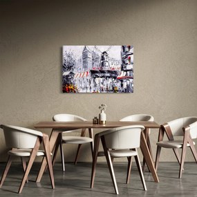 Tablou - Strada din Paris, pictură în ulei (90x60 cm)