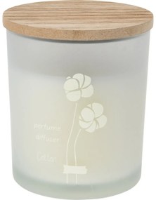 Lumânare în borcan de sticlă Flora home Cotton, 8,8 x 10 cm