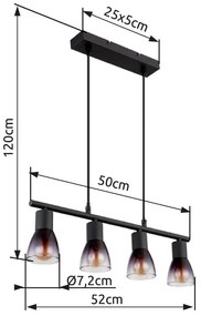 Lustra suspendata stil minimalist SATELLA 4L