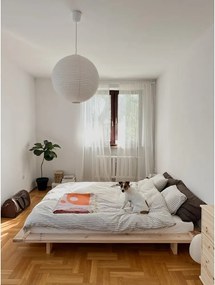 Pat matrimonial din lemn masiv de pin cu somieră 180x200 cm Japan – Karup Design