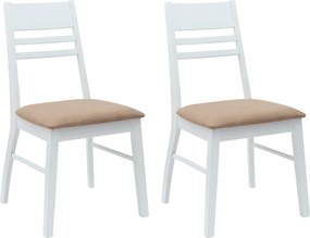 vidaXL Scaune de dining 2 pcs Alb 43 x 54 x 89 cm