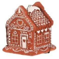 Decorațiuni de Crăciun căsuță din turtă dulceTurtă dulce, suspendată, poliresină, LED