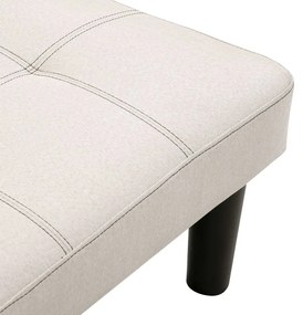 Canapea cu 2 locuri, crem, material textil Crem