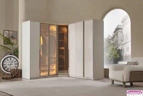 Mobilier dormitor dulap colt 7 usi,Verona
