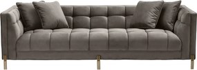 Canapea eleganta design LUX Sienna, catifea gri 113187 HZ